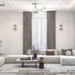 Modern luxury living room interior design by Inventor Architects